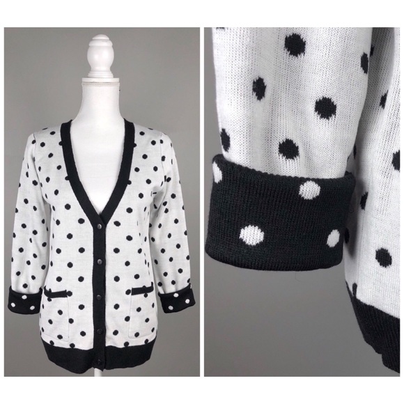 Stitch Fix Sweaters - NWT Stitch Fix Elie Polka Dot Cardigan Sweater